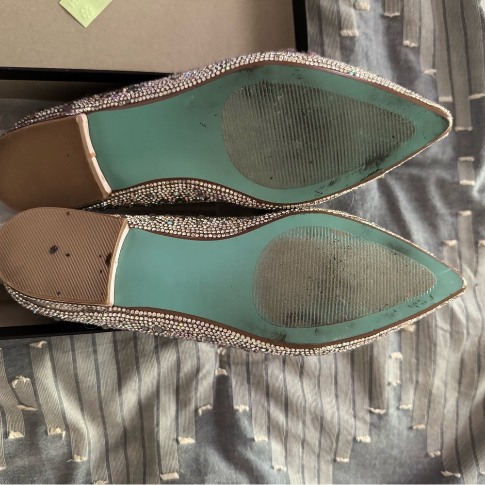 Betsey Johnson Sparkling Rhinestone Flats - Picture 6 of 7